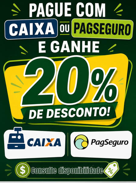 Pague com um banco conveniado e ganhe 20% de desconto